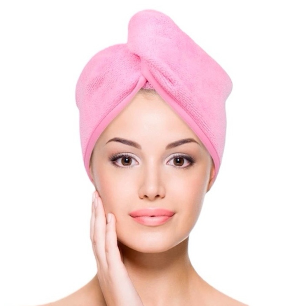 *NWT* Ultra Plush Microfiber Hair Turban Towel Wrap, Pink | 1 Pack